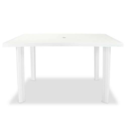 Vrtni stol od plastike bijeli 126 x 76 x 72 cm Cijena