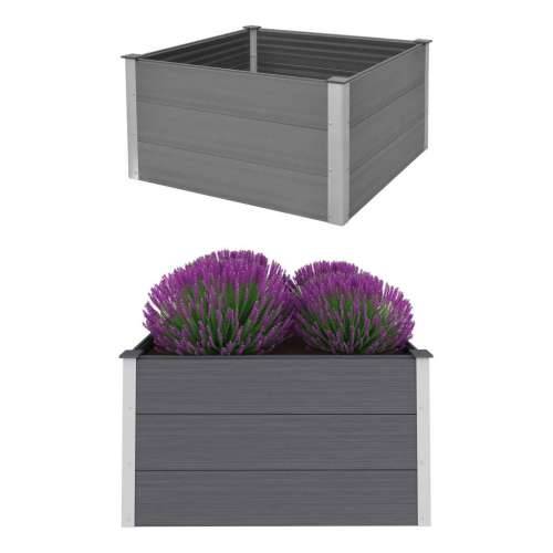 Vrtna Posuda za Sadnju WPC 100x100x54 cm Siva - Siva 100 x 100 x 54 cm 1 Cijena