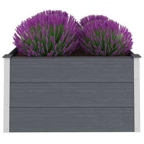 Vrtna Posuda za Sadnju WPC 100x100x54 cm Siva - Siva 100 x 100 x 54 cm 1 Cijena