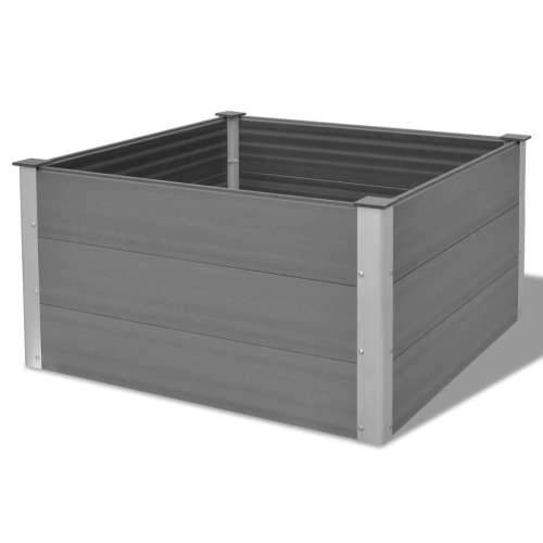 Vrtna Posuda za Sadnju WPC 100x100x54 cm Siva - Siva 100 x 100 x 54 cm 1 Cijena