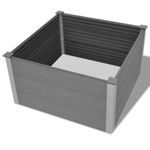 Vrtna Posuda za Sadnju WPC 100x100x54 cm Siva - Siva 100 x 100 x 54 cm 1 Cijena