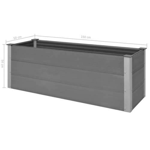 Vrtna Posuda za Sadnju WPC 150x50x54 cm Siva - Siva 150 x 50 x 54 cm 1 Cijena