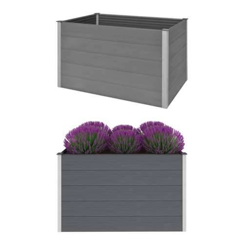 Vrtna Posuda za Sadnju WPC 150x100x91 cm Siva - Siva 150 x 100 x 91 cm 1 Cijena