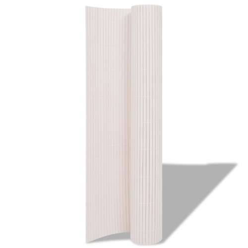 Ograda za Vrt Dvostrana PVC 150x500 cm Bijela Cijena