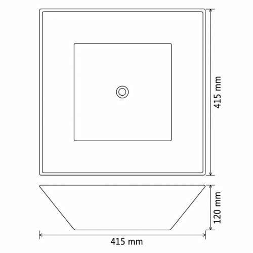 Umivaonik Pravokutni Keramički Bijeli 41,5x41,5x12 cm Cijena