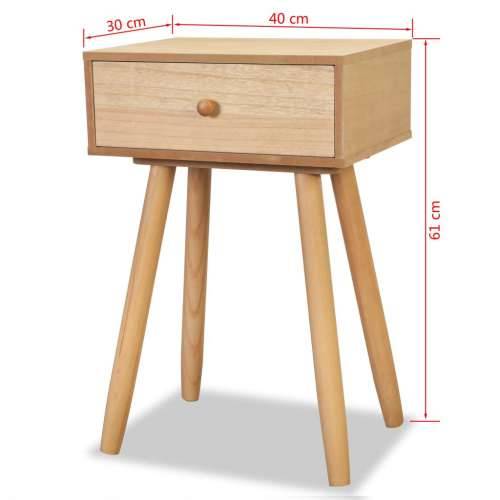 Noćni Ormarići 2 kom Masivna Borovina 40x30x61 cm Smeđi - Smeđa 2 Cijena