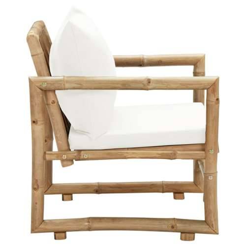 Vrtne stolice 2 kom s jastucima bambus Cijena