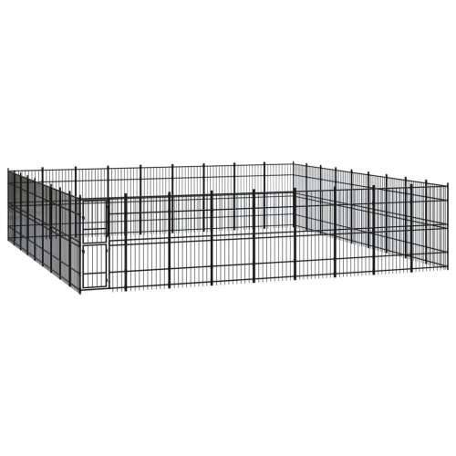 Vanjski kavez za pse čelični 74,65 m² Cijena