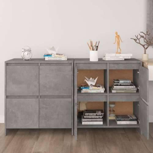 Komode 2 kom siva boja betona 70 x 41 x 75 cm konstruirano drvo - Beton siva 1 Cijena