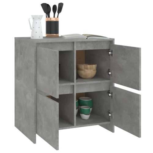 Komode 2 kom siva boja betona 70 x 41 x 75 cm konstruirano drvo - Beton siva 1 Cijena