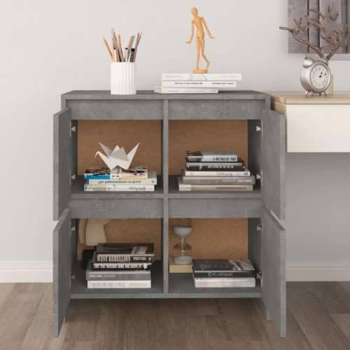 Komode 2 kom siva boja betona 70 x 41 x 75 cm konstruirano drvo - Beton siva 1 Cijena