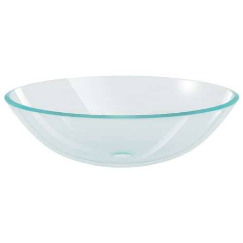 Lavabo - Umivaonik sa slavinom i odvodom od kaljenog stakla prozirni - *Transparent*an Kromirana slavina Cijena