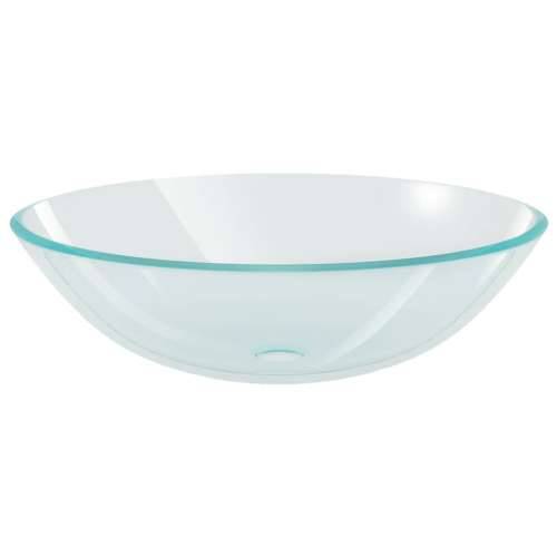 Lavabo - Umivaonik sa slavinom i odvodom od kaljenog stakla prozirni - *Transparent*an Siva slavina Cijena