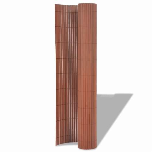 Ograda za vrt s obje strane PVC 150x500 cm Smeđa Cijena