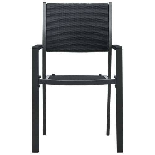 Vrtna garnitura - 3-dijelni vrtni blagovaonski set crni - Crna Dužina stola 80 cm 2 Cijena