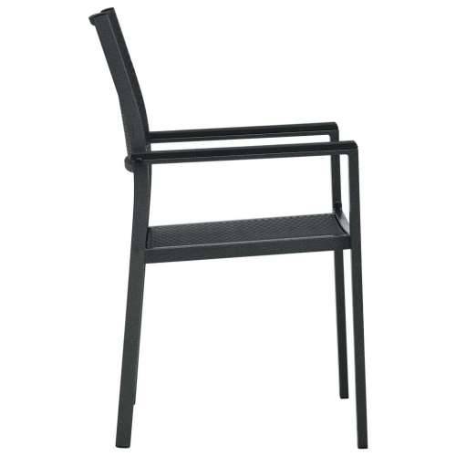 Vrtna garnitura - 3-dijelni vrtni blagovaonski set crni - Crna Dužina stola 80 cm 2 Cijena