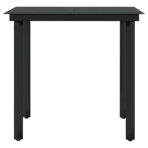 Vrtna garnitura - 3-dijelni vrtni blagovaonski set s jastucima crni - Crna Dužina stola 80 cm 2 Cijena