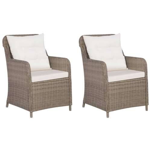 Vrtna garnitura - 3-dijelni vrtni blagovaonski set smeđi - Smeđa Dužina stola 80 cm 2 Cijena