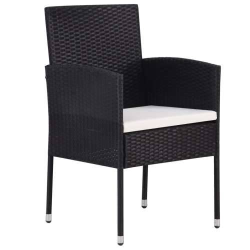 Vrtna garnitura - 5-dijelni vrtni blagovaonski set crni - Crna Dužina stola 80 cm 4 Cijena