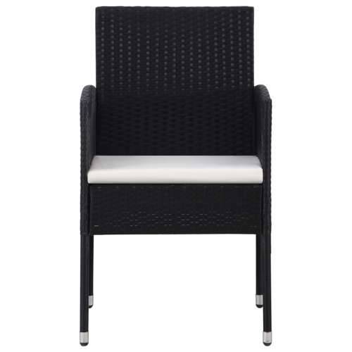Vrtna garnitura - 5-dijelni vrtni blagovaonski set crni - Crna Dužina stola 80 cm 4 Cijena