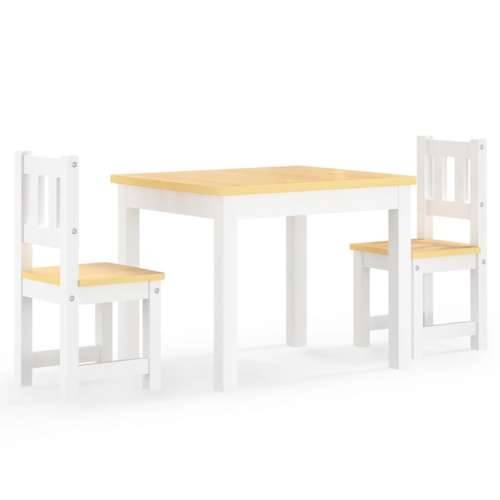 3-dijelni set dječjeg stola i stolica bijeli i bež MDF Cijena