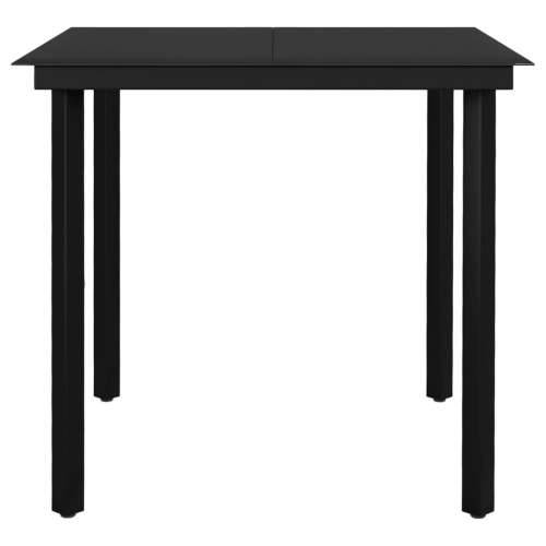 Vrtna garnitura - 3-dijelni vrtni blagovaonski set tamnosivi - Tamno siva Dužina stola 80 cm 2 Cijena