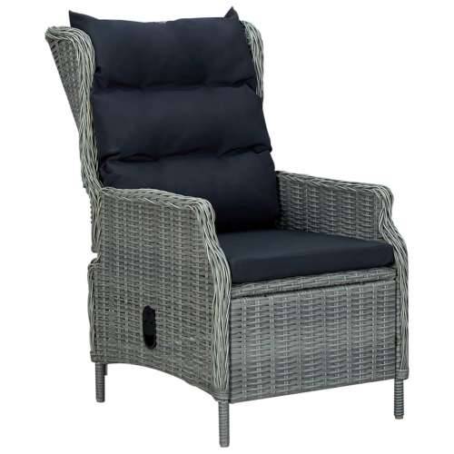 Vrtna garnitura - 3-dijelni vrtni blagovaonski set svjetlosivi - Svjetlosiva Dužina stola 80 cm 2 Cijena