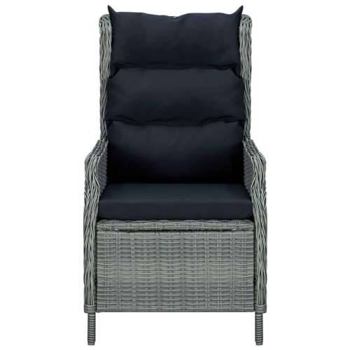 Vrtna garnitura - 3-dijelni vrtni blagovaonski set svjetlosivi - Svjetlosiva Dužina stola 80 cm 2 Cijena