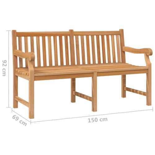 Vrtna klupa 150 cm od masivne tikovine - 150 x 69 x 92 cm 1 Cijena
