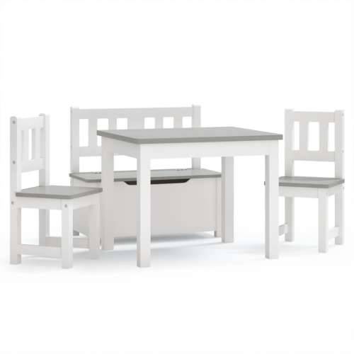 4-dijelni set dječjeg stola i stolica bijelo-sivi MDF Cijena