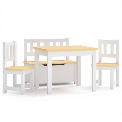 4-dijelni set dječjeg stola i stolica bijeli i bež MDF Cijena
