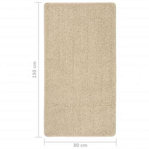 Čupavi tepih krem 80 x 150 cm protuklizni Cijena