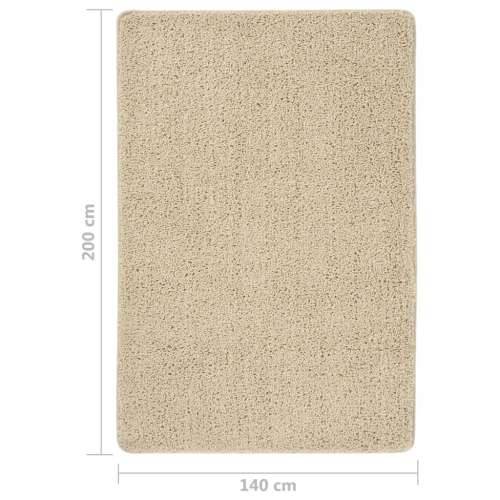 Čupavi tepih krem 140 x 200 cm protuklizni Cijena