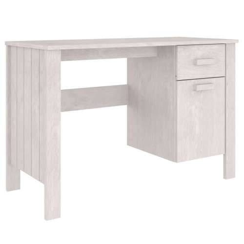 Radni stol HAMAR bijeli 113 x 50 x 75 cm od masivne borovine Cijena