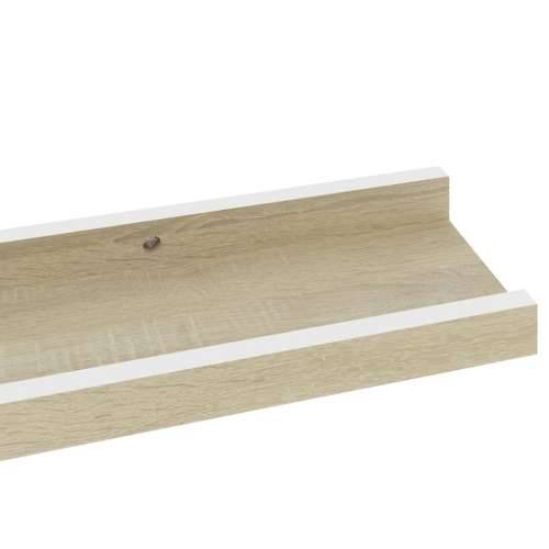 Zidne police 4 kom bijele i boja hrasta sonome 60 x 9 x 3 cm - Bijela i boja hrasta sonome 60 x 9 x 3 cm 4 1 Cijena