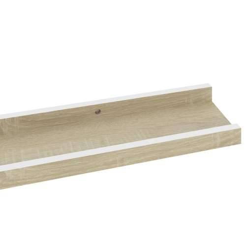 Zidne police 4 kom bijele i boja hrasta sonome 80 x 9 x 3 cm - Bijela i boja hrasta sonome 80 x 9 x 3 cm 4 1 Cijena