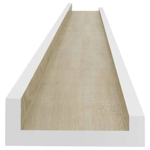 Zidne police 4 kom bijele i boja hrasta sonome 100 x 9 x 3 cm - Bijela i boja hrasta sonome 100 x 9 x 3 cm 4 1 Cijena