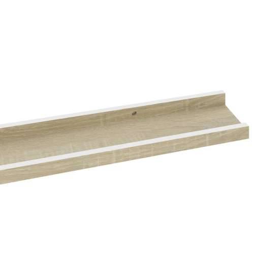 Zidne police 4 kom bijele i boja hrasta sonome 100 x 9 x 3 cm - Bijela i boja hrasta sonome 100 x 9 x 3 cm 4 1 Cijena