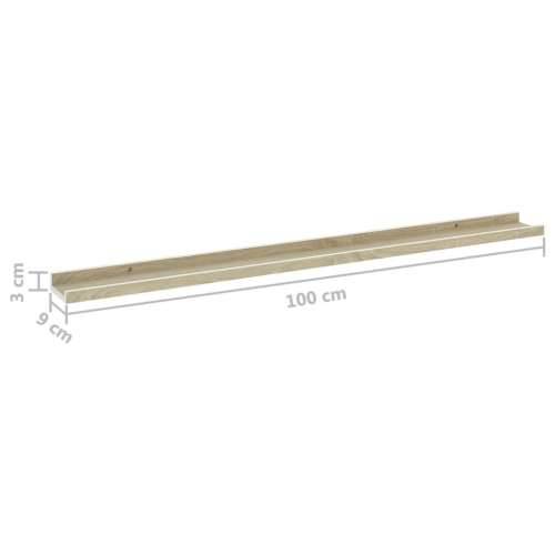Zidne police 4 kom bijele i boja hrasta sonome 100 x 9 x 3 cm - Bijela i boja hrasta sonome 100 x 9 x 3 cm 4 1 Cijena