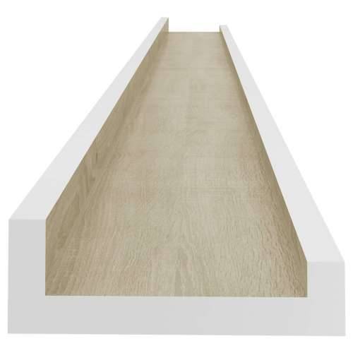 Zidne police 4 kom bijele i boja hrasta sonome 115 x 9 x 3 cm - Bijela i boja hrasta sonome 115 x 9 x 3 cm 4 1 Cijena