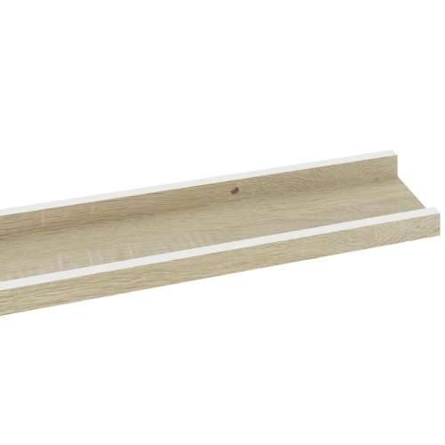 Zidne police 4 kom bijele i boja hrasta sonome 115 x 9 x 3 cm - Bijela i boja hrasta sonome 115 x 9 x 3 cm 4 1 Cijena