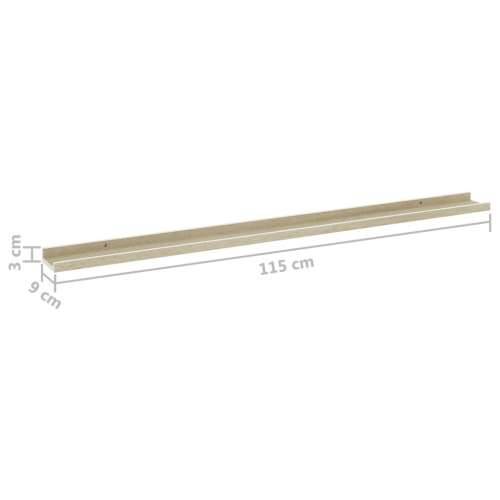 Zidne police 4 kom bijele i boja hrasta sonome 115 x 9 x 3 cm - Bijela i boja hrasta sonome 115 x 9 x 3 cm 4 1 Cijena