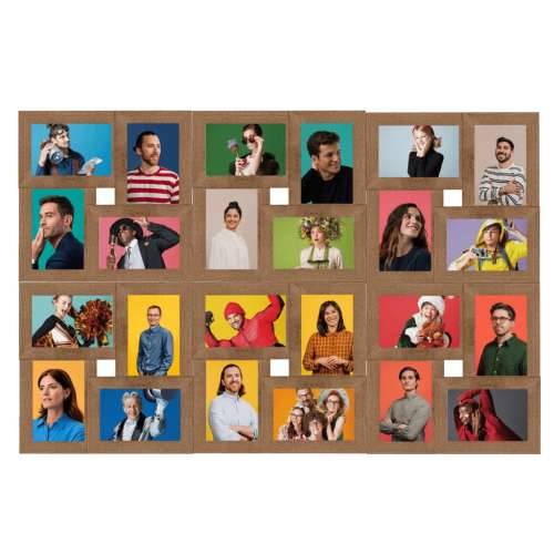 Okvir za 24 fotografije (13 x 18 cm) svjetlosmeđi MDF - Svjetlosmeđa 24 x (13 x 18 cm) 1 Cijena