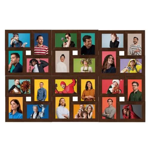 Okvir za 24 fotografije (13 x 18 cm) tamnosmeđi MDF - Tamno smeđa 24 x (13 x 18 cm) 1 Cijena