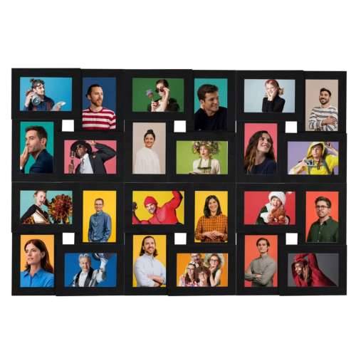 Okvir za 24 fotografije (10 x 15 cm) crni MDF - Crna 24 x (10 x 15 cm) 1 Cijena