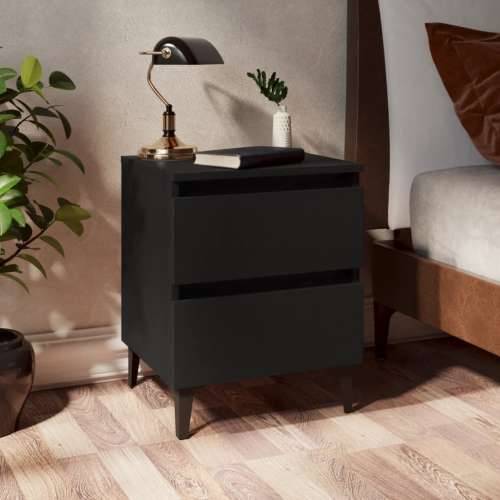 Noćni ormarići 2 kom crni 40 x 35 x 50 cm od konstruiranog drva - Crna 2 Cijena