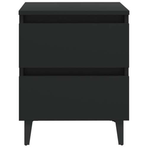 Noćni ormarići 2 kom crni 40 x 35 x 50 cm od konstruiranog drva - Crna 2 Cijena