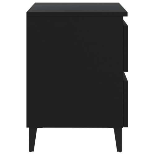 Noćni ormarići 2 kom crni 40 x 35 x 50 cm od konstruiranog drva - Crna 2 Cijena