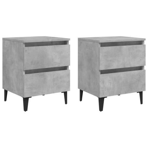 Noćni ormarići 2 kom boja betona 40x35x50 cm konstruirano drvo - Beton siva 2 Cijena