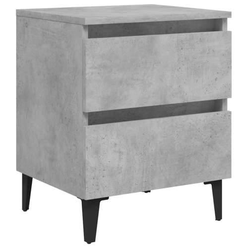 Noćni ormarići 2 kom boja betona 40x35x50 cm konstruirano drvo - Beton siva 2 Cijena